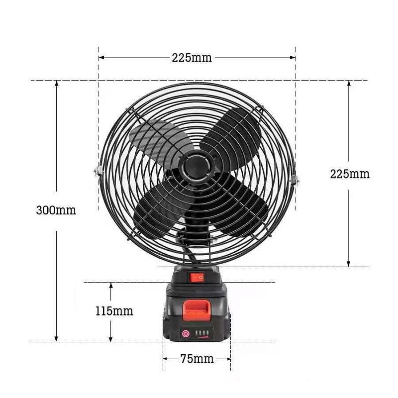 8-Inch Lithium Electric Metal Fan – Portable, Stable & Rechargeable