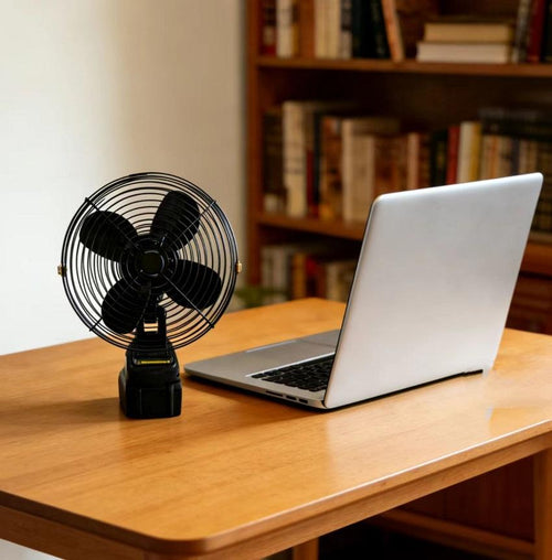 8-Inch Lithium Electric Metal Fan – Portable, Stable &amp; Rechargeable
