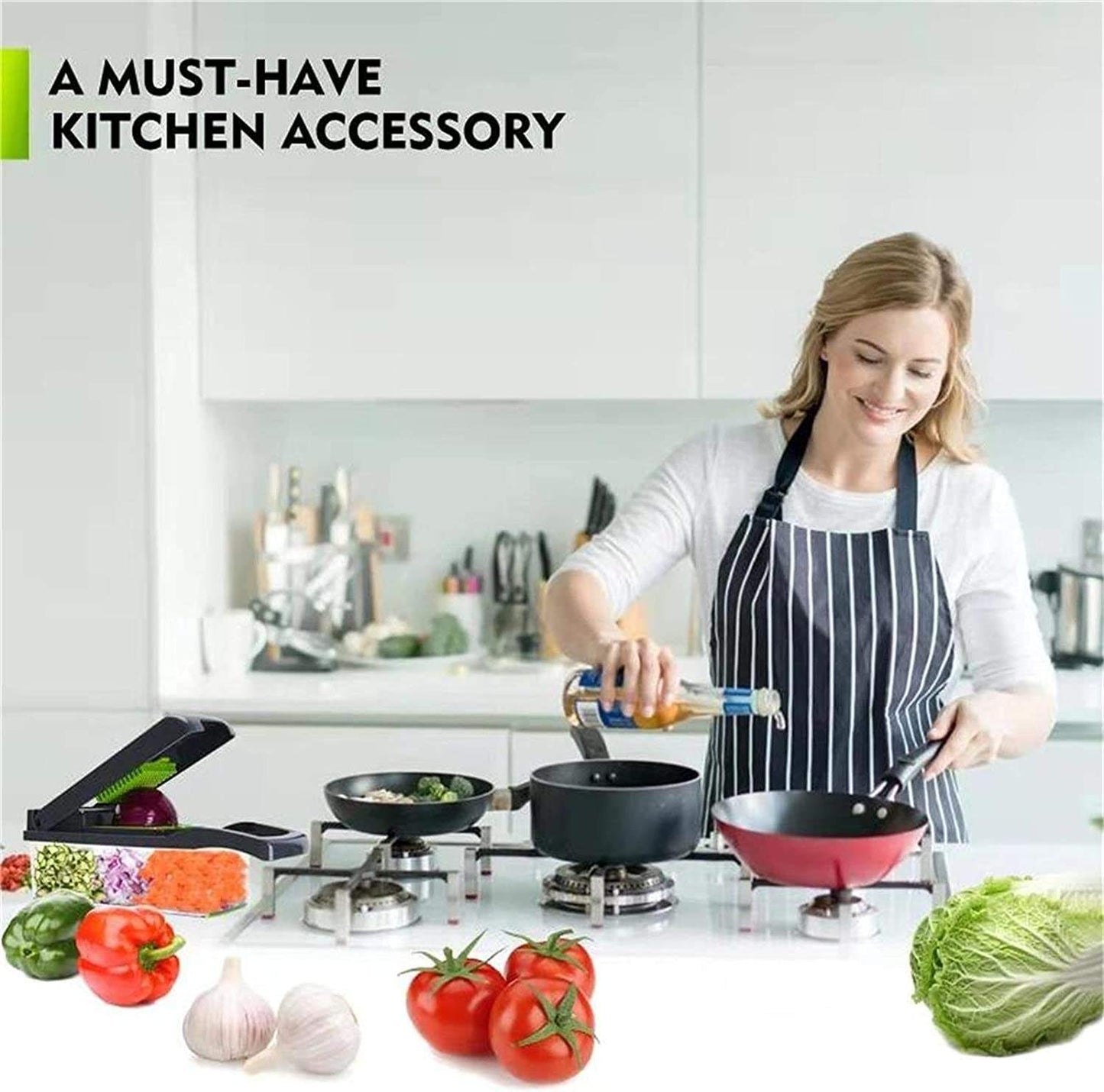 Manual Hand Fruits and Vegetable Cutter | 12 in 1 Multifunctional Food Chopper