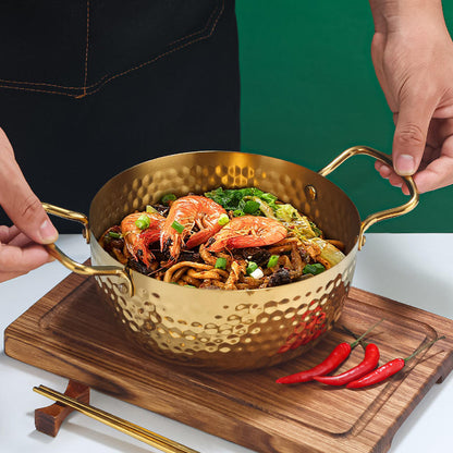 Creative Korean-Inspired Stainless Steel Double Ear Soup &amp; Stock Pot