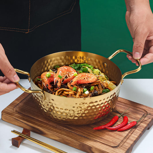 Creative Korean-Inspired Stainless Steel Double Ear Soup &amp; Stock Pot