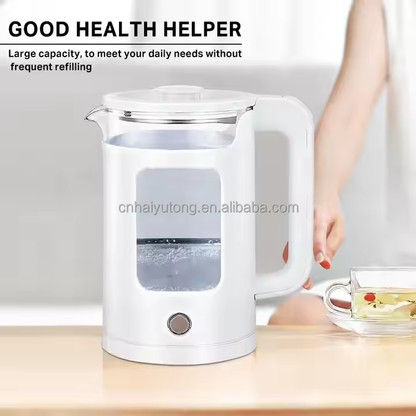 Bajaj 2L Glass Electric Kettle | Fast Boil Water Heater | Stainless Steel Heating Plate | Transparent Heat-Resistant Kettle