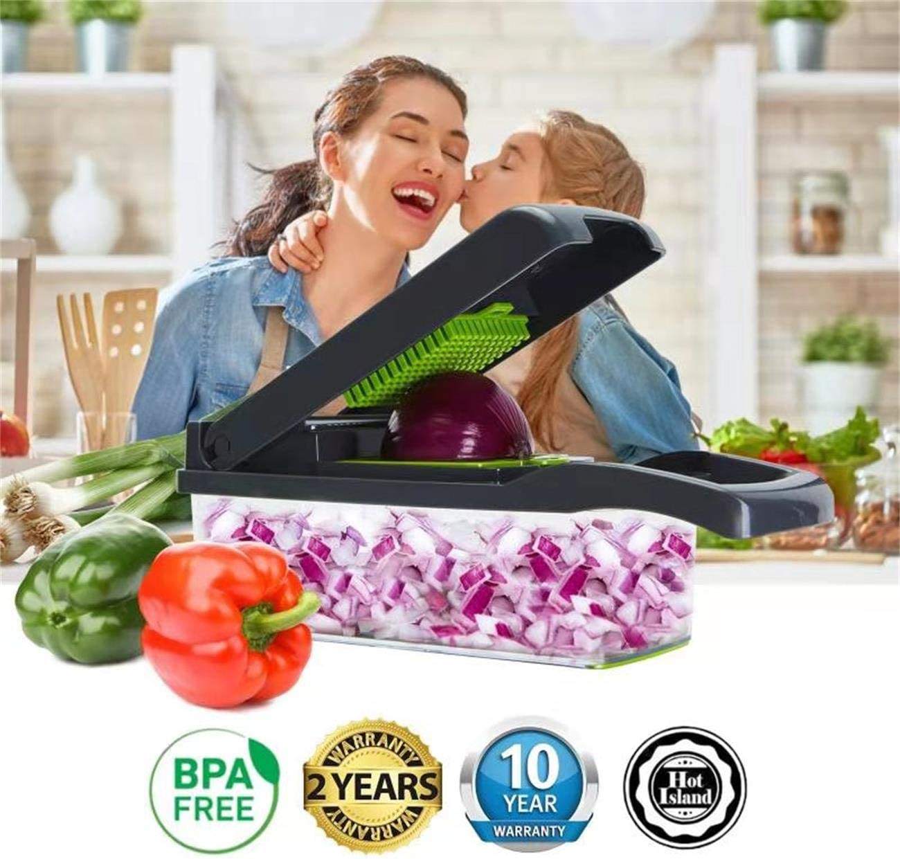 Manual Hand Fruits and Vegetable Cutter | 12 in 1 Multifunctional Food Chopper