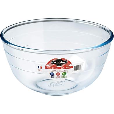 Premium High Borosilicate Glass Salad Bowl – Heat Resistant Microwave Safe Transparent Serving Bowl